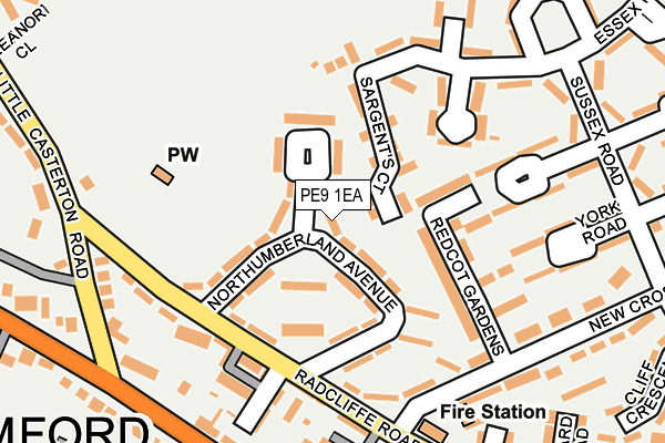 PE9 1EA map - OS OpenMap – Local (Ordnance Survey)