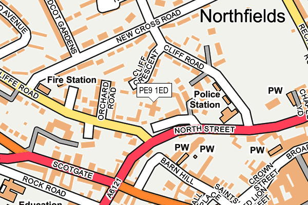 PE9 1ED map - OS OpenMap – Local (Ordnance Survey)