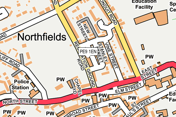 PE9 1EN map - OS OpenMap – Local (Ordnance Survey)