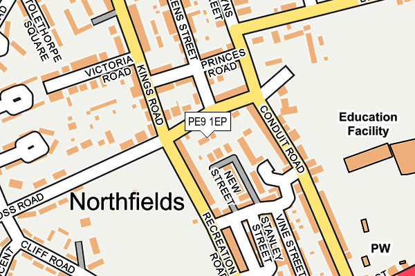 PE9 1EP map - OS OpenMap – Local (Ordnance Survey)