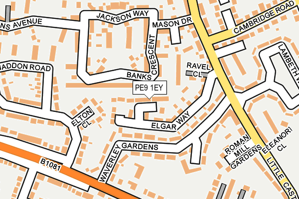 PE9 1EY map - OS OpenMap – Local (Ordnance Survey)