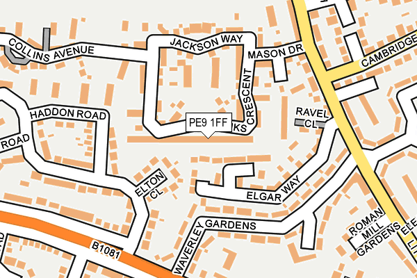 PE9 1FF map - OS OpenMap – Local (Ordnance Survey)