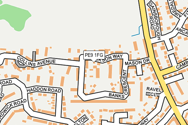 PE9 1FG map - OS OpenMap – Local (Ordnance Survey)