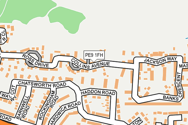 PE9 1FH map - OS OpenMap – Local (Ordnance Survey)