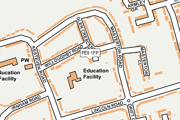 PE9 1FP map - OS OpenMap – Local (Ordnance Survey)