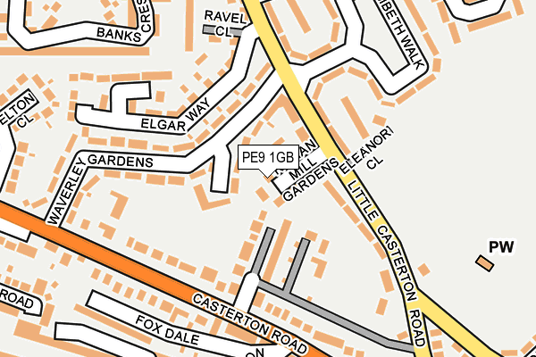PE9 1GB map - OS OpenMap – Local (Ordnance Survey)