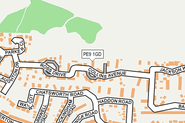 PE9 1GD map - OS OpenMap – Local (Ordnance Survey)