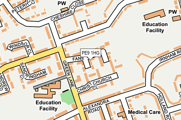 PE9 1HG map - OS OpenMap – Local (Ordnance Survey)