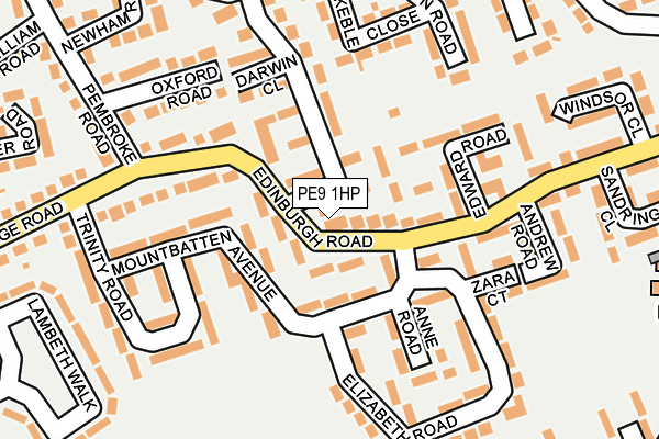 PE9 1HP map - OS OpenMap – Local (Ordnance Survey)