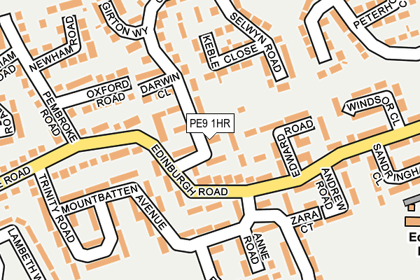 PE9 1HR map - OS OpenMap – Local (Ordnance Survey)