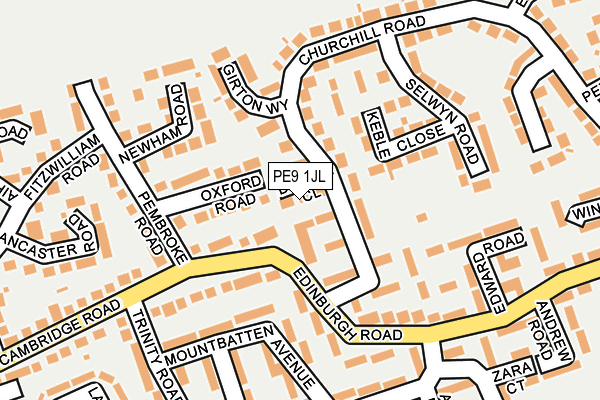 PE9 1JL map - OS OpenMap – Local (Ordnance Survey)
