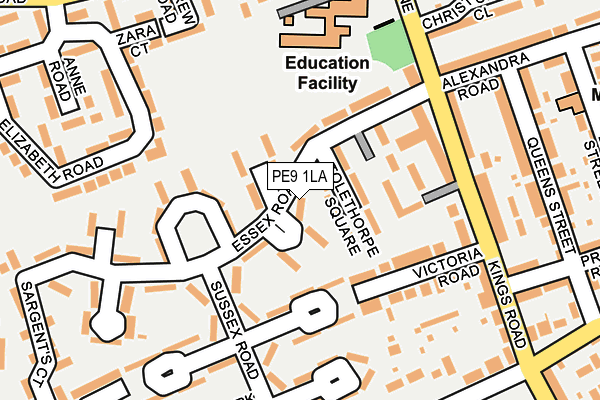 PE9 1LA map - OS OpenMap – Local (Ordnance Survey)