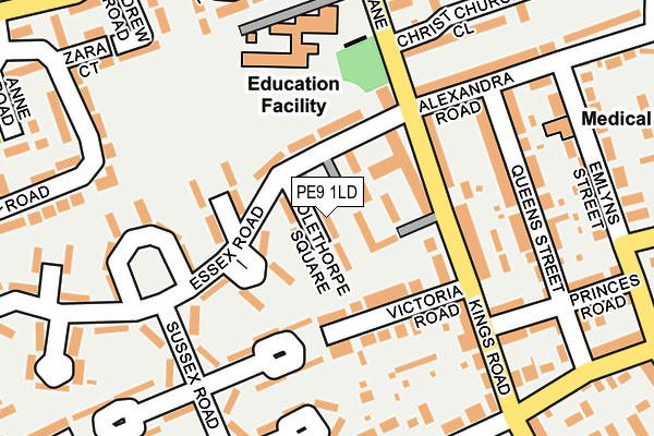 PE9 1LD map - OS OpenMap – Local (Ordnance Survey)