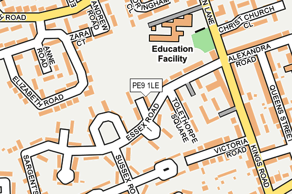 PE9 1LE map - OS OpenMap – Local (Ordnance Survey)