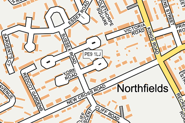 PE9 1LJ map - OS OpenMap – Local (Ordnance Survey)