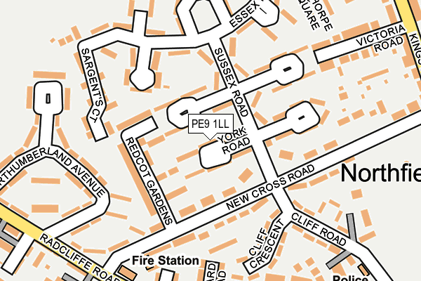 PE9 1LL map - OS OpenMap – Local (Ordnance Survey)