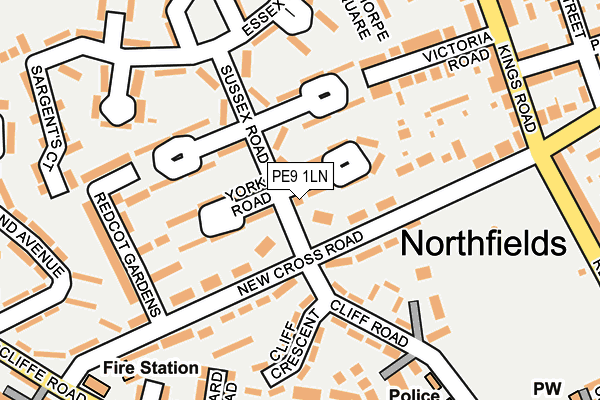 PE9 1LN map - OS OpenMap – Local (Ordnance Survey)