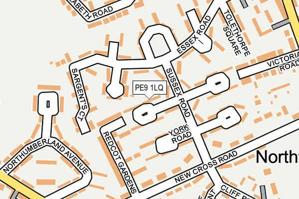 PE9 1LQ map - OS OpenMap – Local (Ordnance Survey)