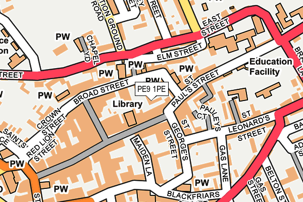 PE9 1PE map - OS OpenMap – Local (Ordnance Survey)