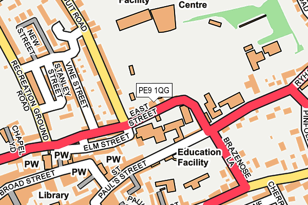 PE9 1QG map - OS OpenMap – Local (Ordnance Survey)