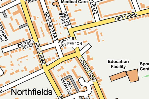 PE9 1QN map - OS OpenMap – Local (Ordnance Survey)