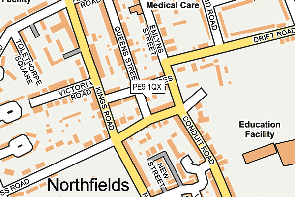 PE9 1QX map - OS OpenMap – Local (Ordnance Survey)