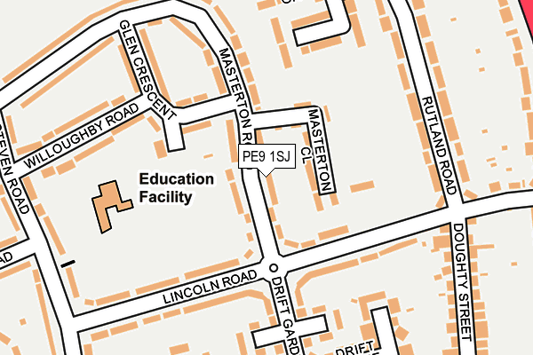 PE9 1SJ map - OS OpenMap – Local (Ordnance Survey)