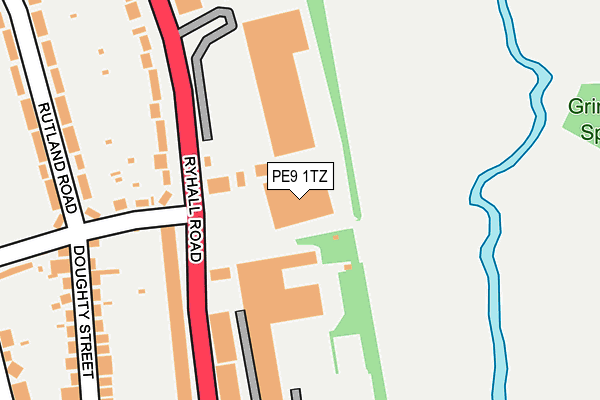 PE9 1TZ map - OS OpenMap – Local (Ordnance Survey)