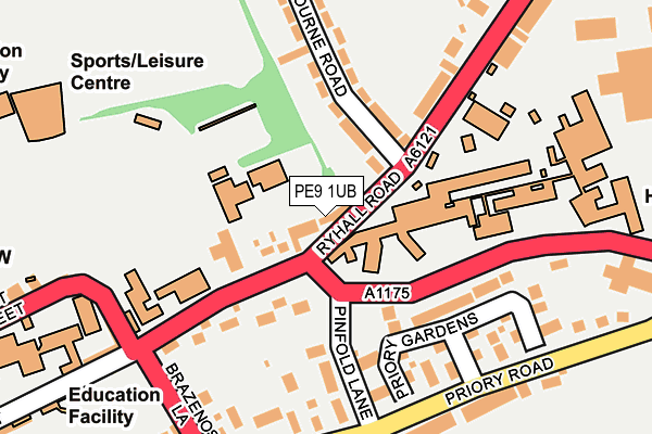 PE9 1UB map - OS OpenMap – Local (Ordnance Survey)