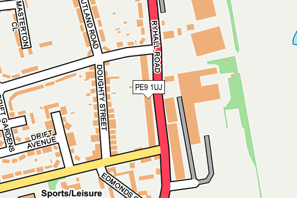 PE9 1UJ map - OS OpenMap – Local (Ordnance Survey)