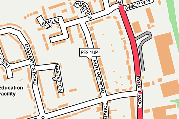 PE9 1UP map - OS OpenMap – Local (Ordnance Survey)