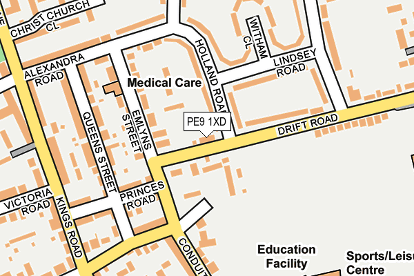 PE9 1XD map - OS OpenMap – Local (Ordnance Survey)