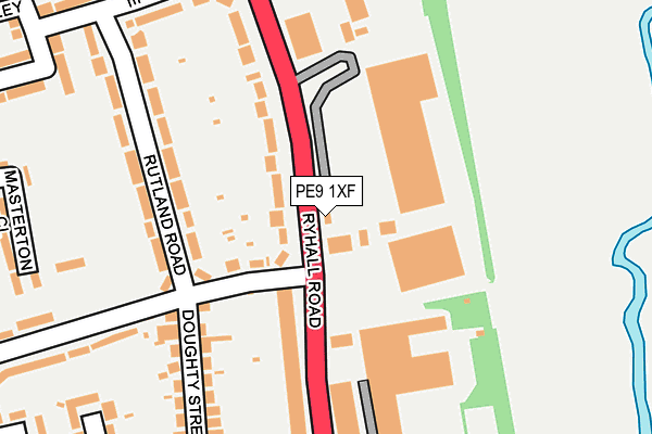 PE9 1XF map - OS OpenMap – Local (Ordnance Survey)