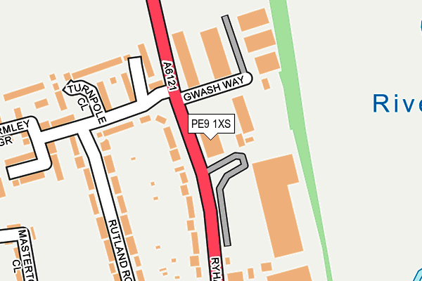 PE9 1XS map - OS OpenMap – Local (Ordnance Survey)