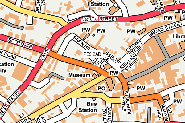 PE9 2AD map - OS OpenMap – Local (Ordnance Survey)