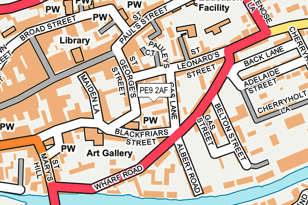 PE9 2AF map - OS OpenMap – Local (Ordnance Survey)