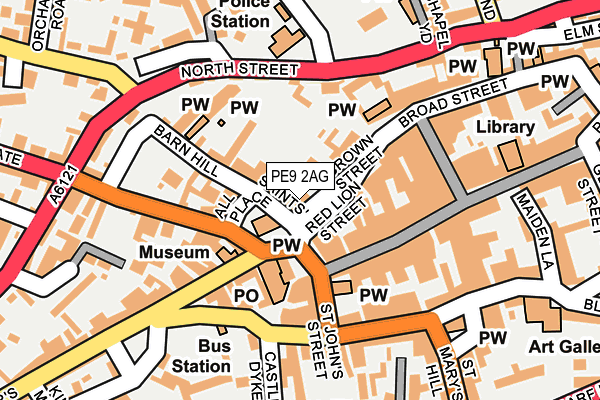 PE9 2AG map - OS OpenMap – Local (Ordnance Survey)