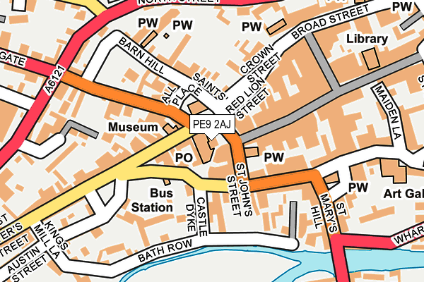 PE9 2AJ map - OS OpenMap – Local (Ordnance Survey)