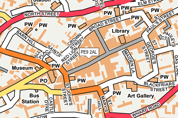 PE9 2AL map - OS OpenMap – Local (Ordnance Survey)