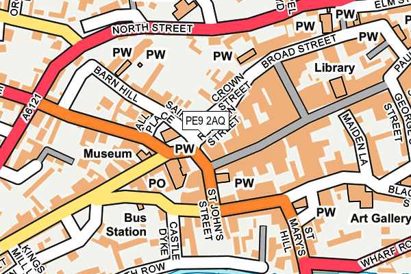 PE9 2AQ map - OS OpenMap – Local (Ordnance Survey)