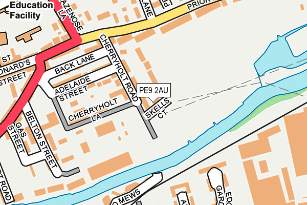 PE9 2AU map - OS OpenMap – Local (Ordnance Survey)