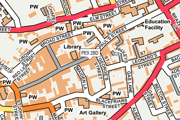 PE9 2BD map - OS OpenMap – Local (Ordnance Survey)