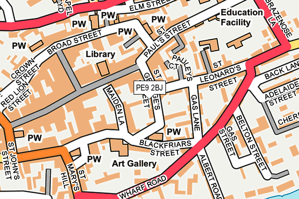 PE9 2BJ map - OS OpenMap – Local (Ordnance Survey)