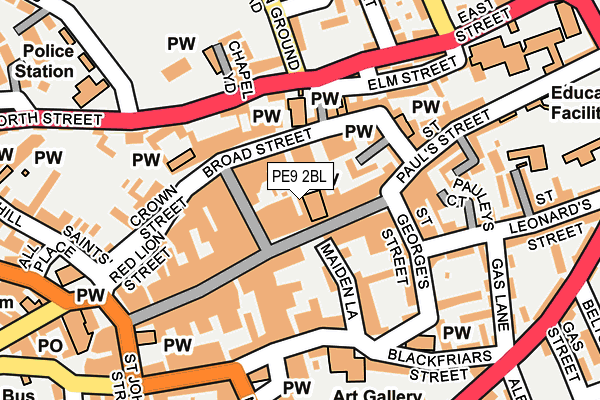 PE9 2BL map - OS OpenMap – Local (Ordnance Survey)