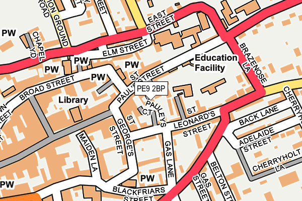 PE9 2BP map - OS OpenMap – Local (Ordnance Survey)