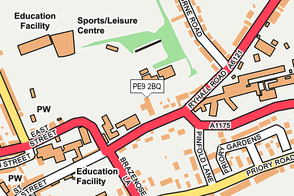 PE9 2BQ map - OS OpenMap – Local (Ordnance Survey)