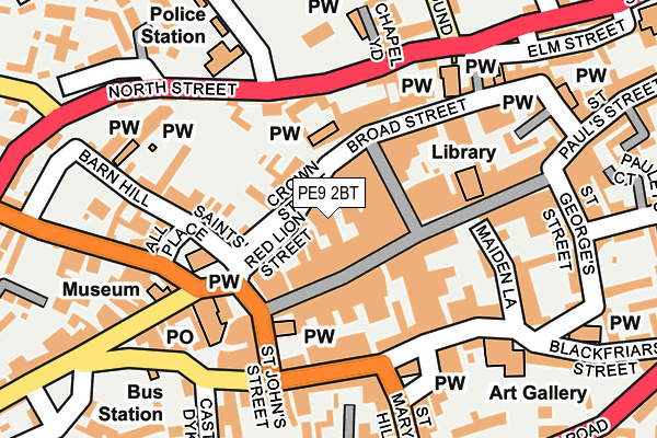 PE9 2BT map - OS OpenMap – Local (Ordnance Survey)