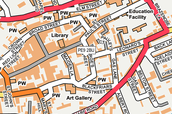 PE9 2BU map - OS OpenMap – Local (Ordnance Survey)