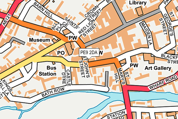 PE9 2DA map - OS OpenMap – Local (Ordnance Survey)