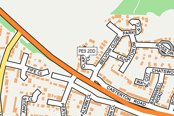 PE9 2DD map - OS OpenMap – Local (Ordnance Survey)